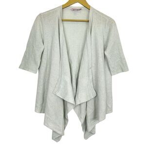 Calypso St Barth 100% Cashmere Draped Waterfall Sweater Cardigan XS Light Green